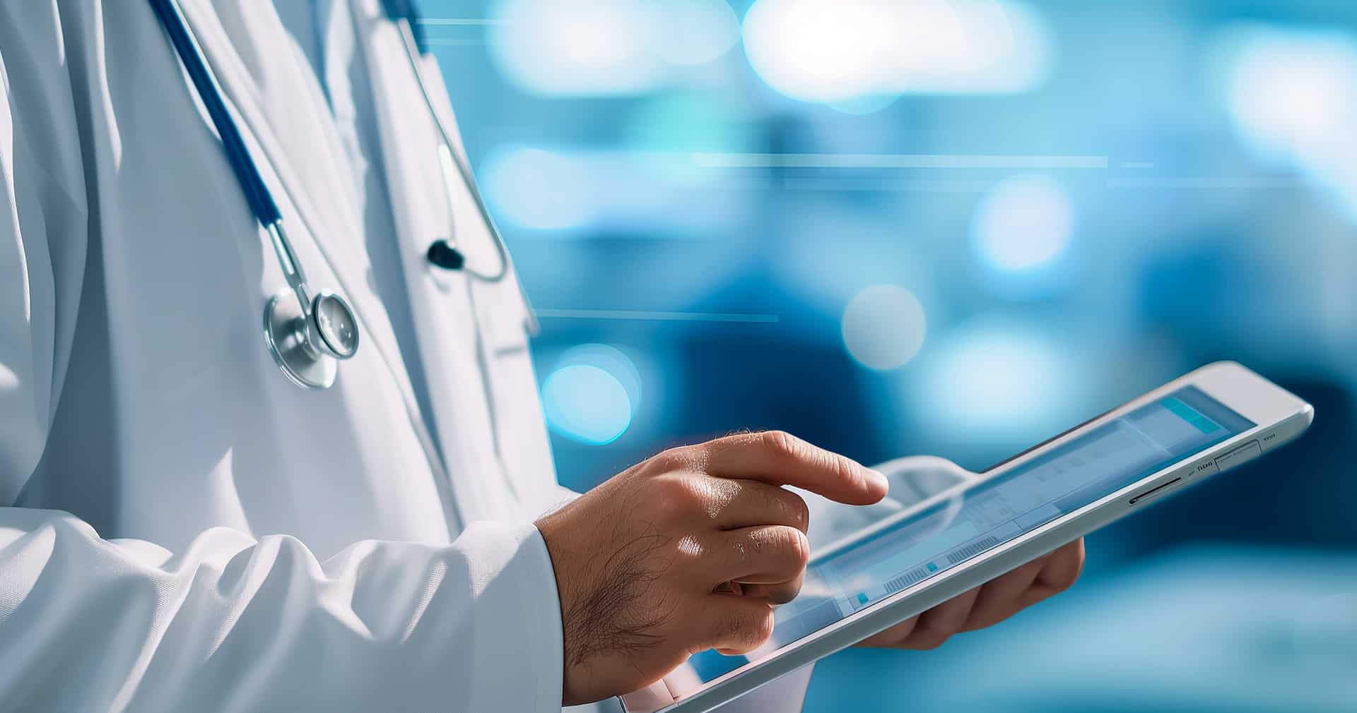 Healthcare professional using automated scheduling tools